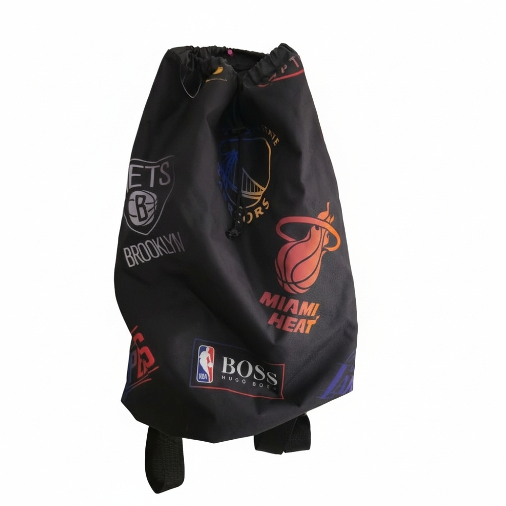 Hugo Boss NBA Bag, Black  Drawstring Backpack